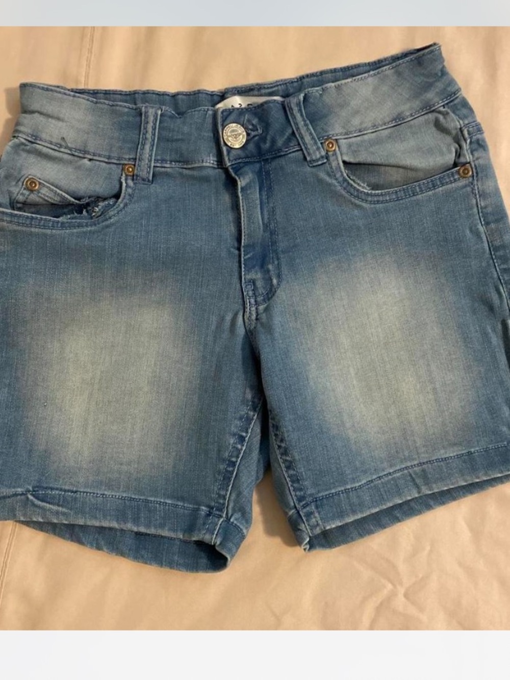 Carreli Faded Light Blue Denim Shorts Sz 0